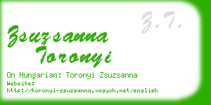zsuzsanna toronyi business card